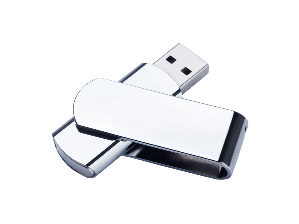 USB-флешка металлическая поворотная на 16 ГБ 3.0, глянец-0