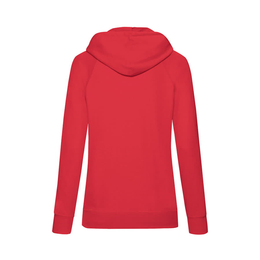 Толстовка женская без начеса LIGHTWEIGH HOODED SWEAT 240, красный-4