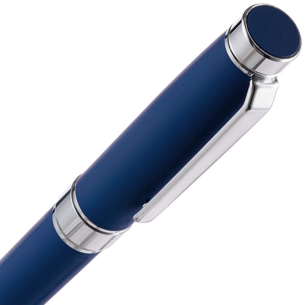 Ручка шариковая Broad Ring Soft Touch, темно-синяя-4