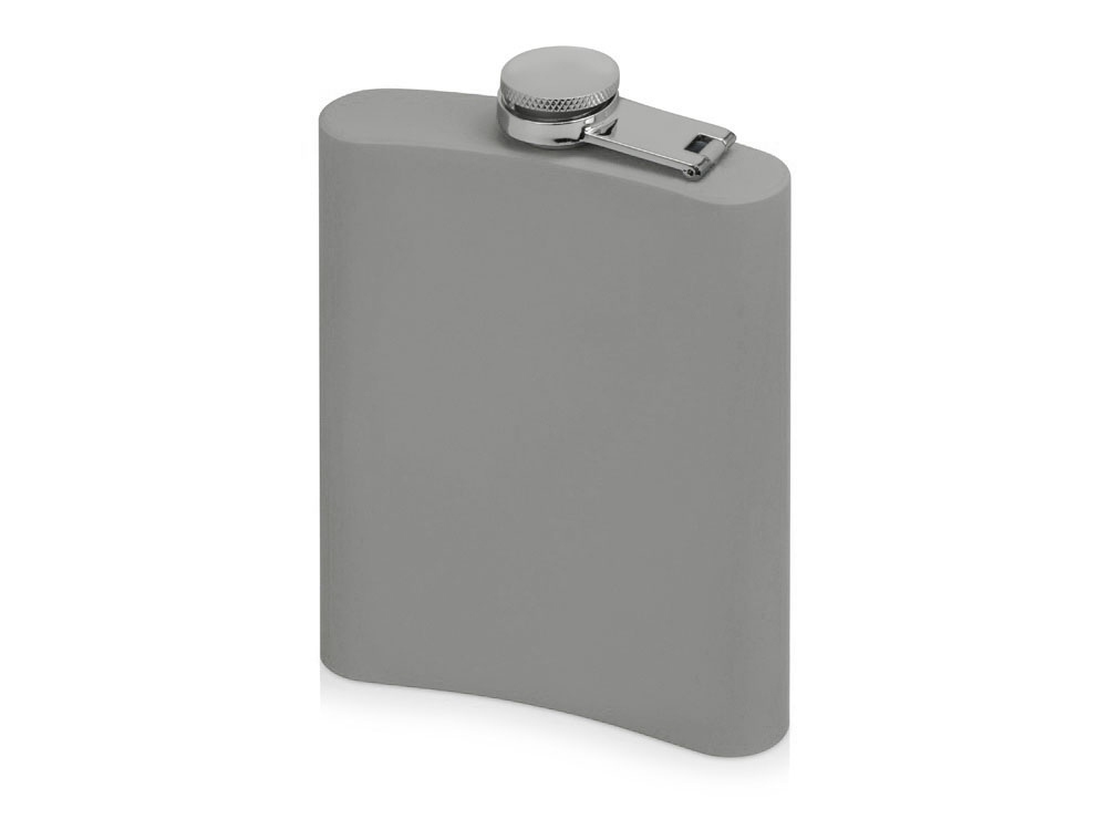 Фляжка 240 мл Remarque soft touch, 201 сталь, светло-серый-1