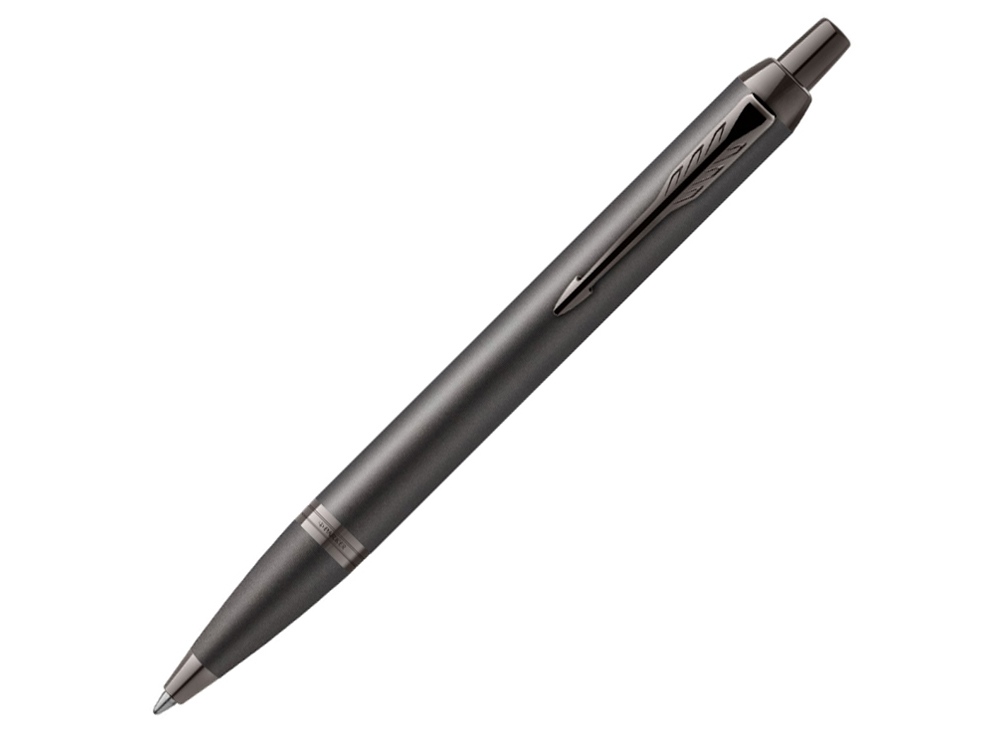 Шариковая ручка Parker IM Monochrome Black, стержень:M, цвет чернил: blue, в подарочной упаковке.-0