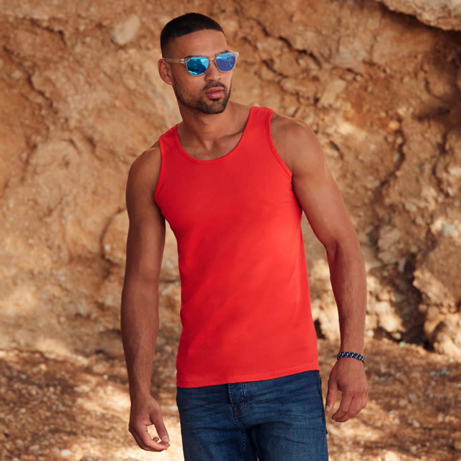 Майка мужская VALUEWEIGHT ATHLETIC VEST 160, белый-4