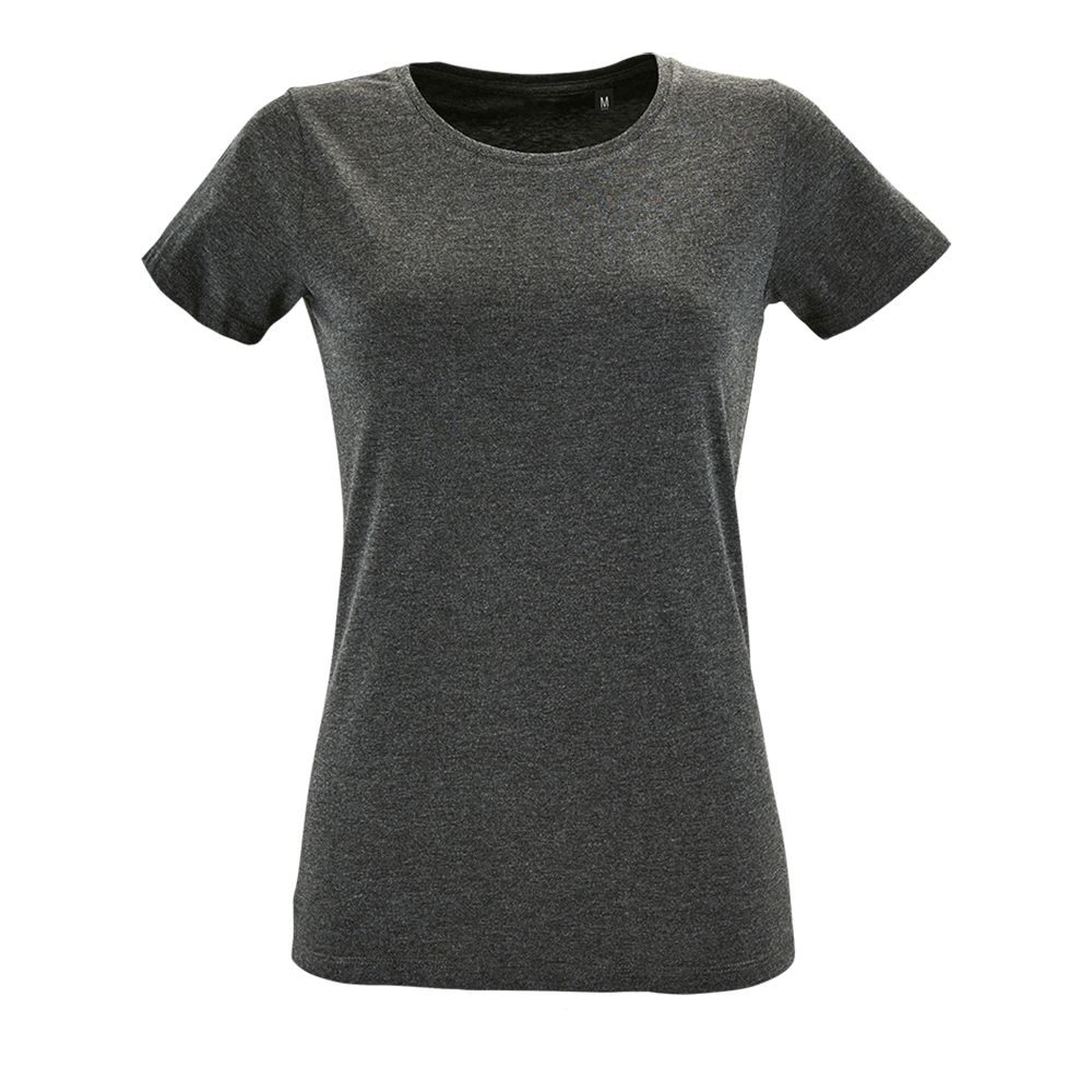 Футболка женская Regent Fit Women, черный меланж-0