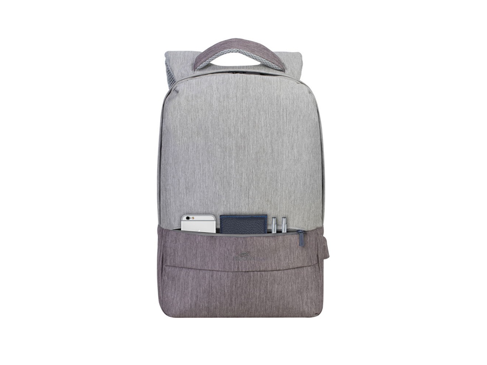 RIVACASE 7562 grey/mocha рюкзак для ноутбука 15.6, серый/кофейный-6