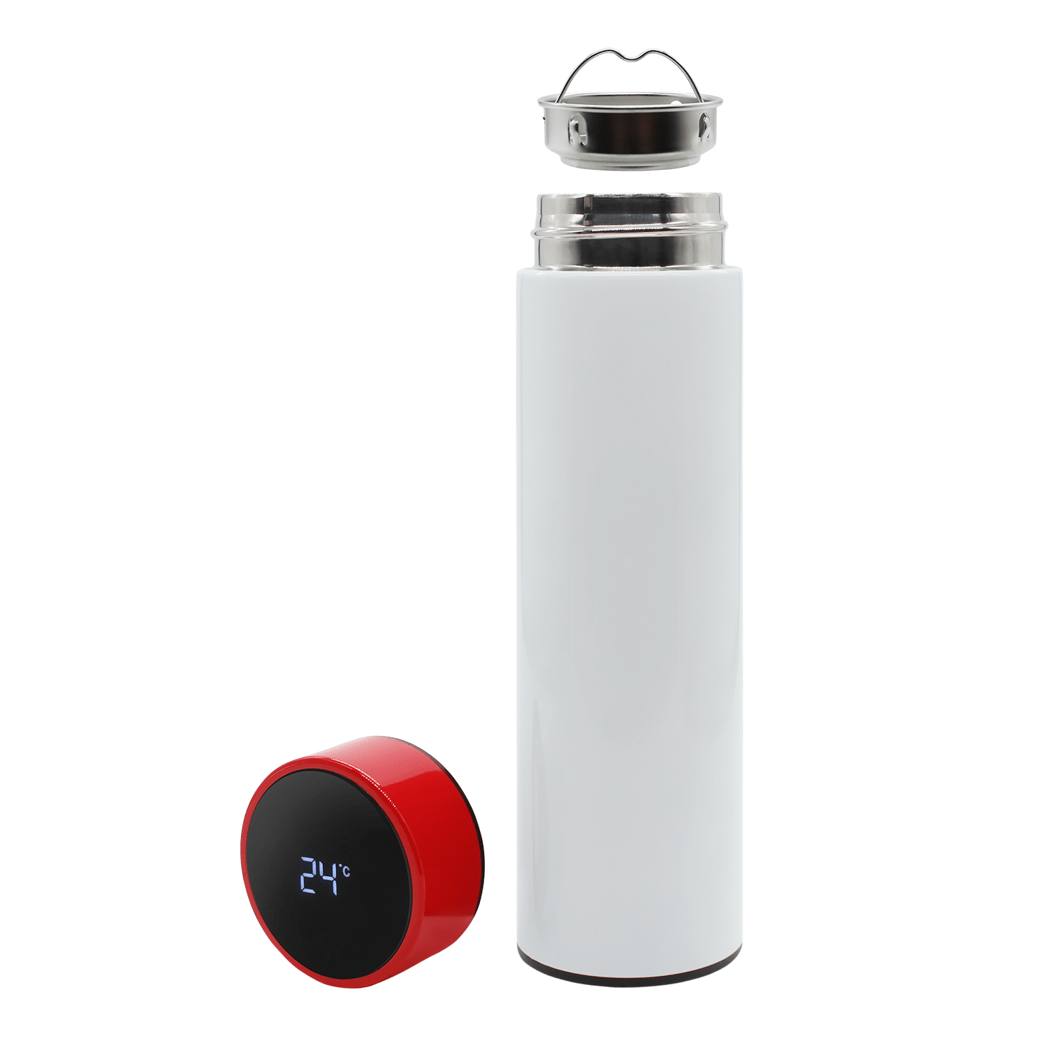 Термос Reactor duo white с датчиком температуры (белый с красным)-1