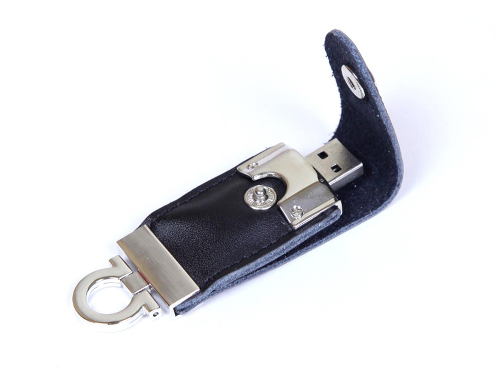 USB-флешка на 64 ГБ в виде брелка, черный-0