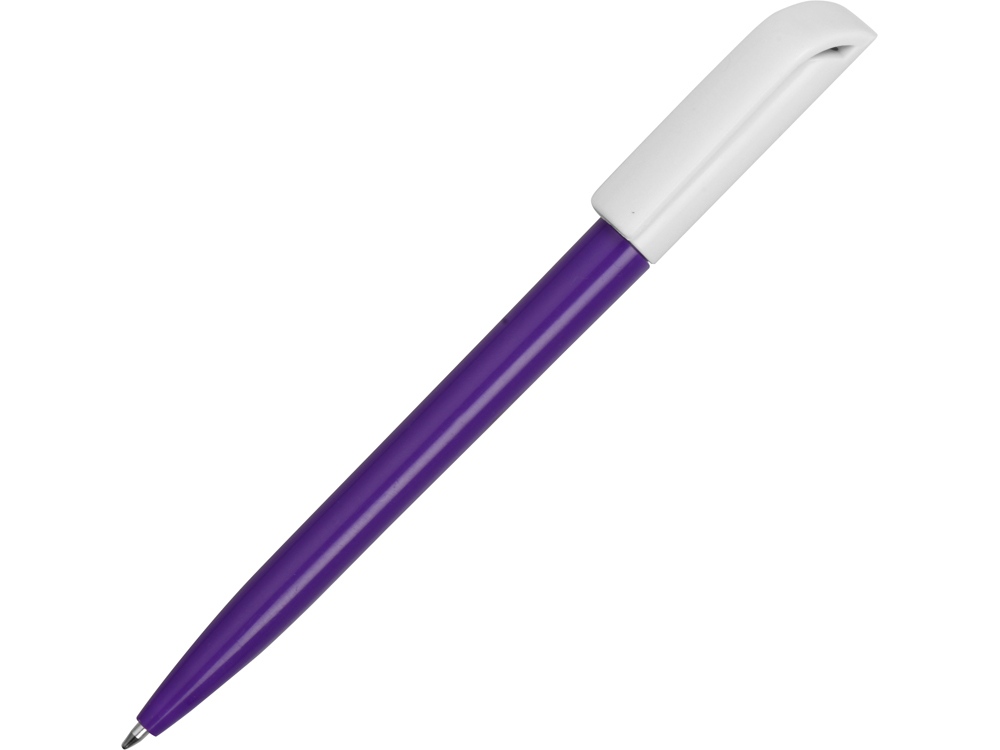 Ручка пластиковая шариковая Миллениум Color BRL, фиолетовый/белый-0