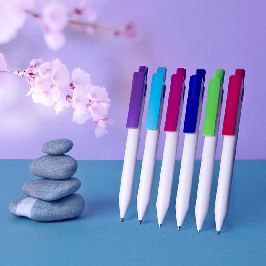 Ручка шариковая ZEN, оранжевый, белый-1