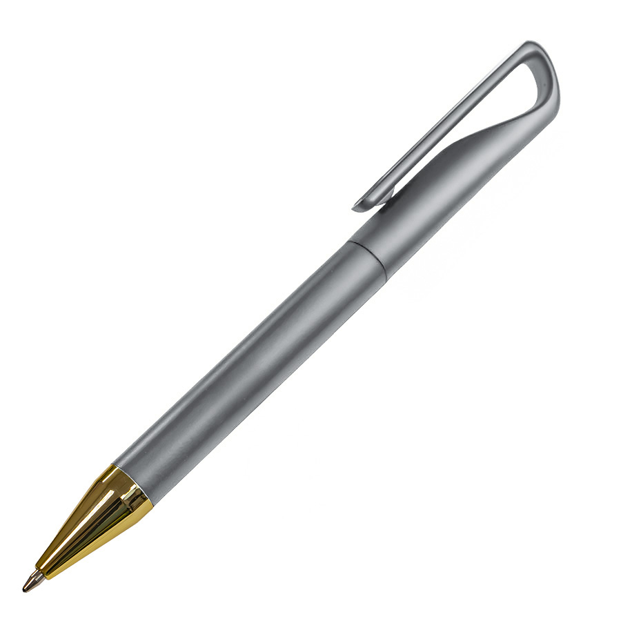 Ручка шариковая GLOSSY GOLD, серебристый, золотистый-1