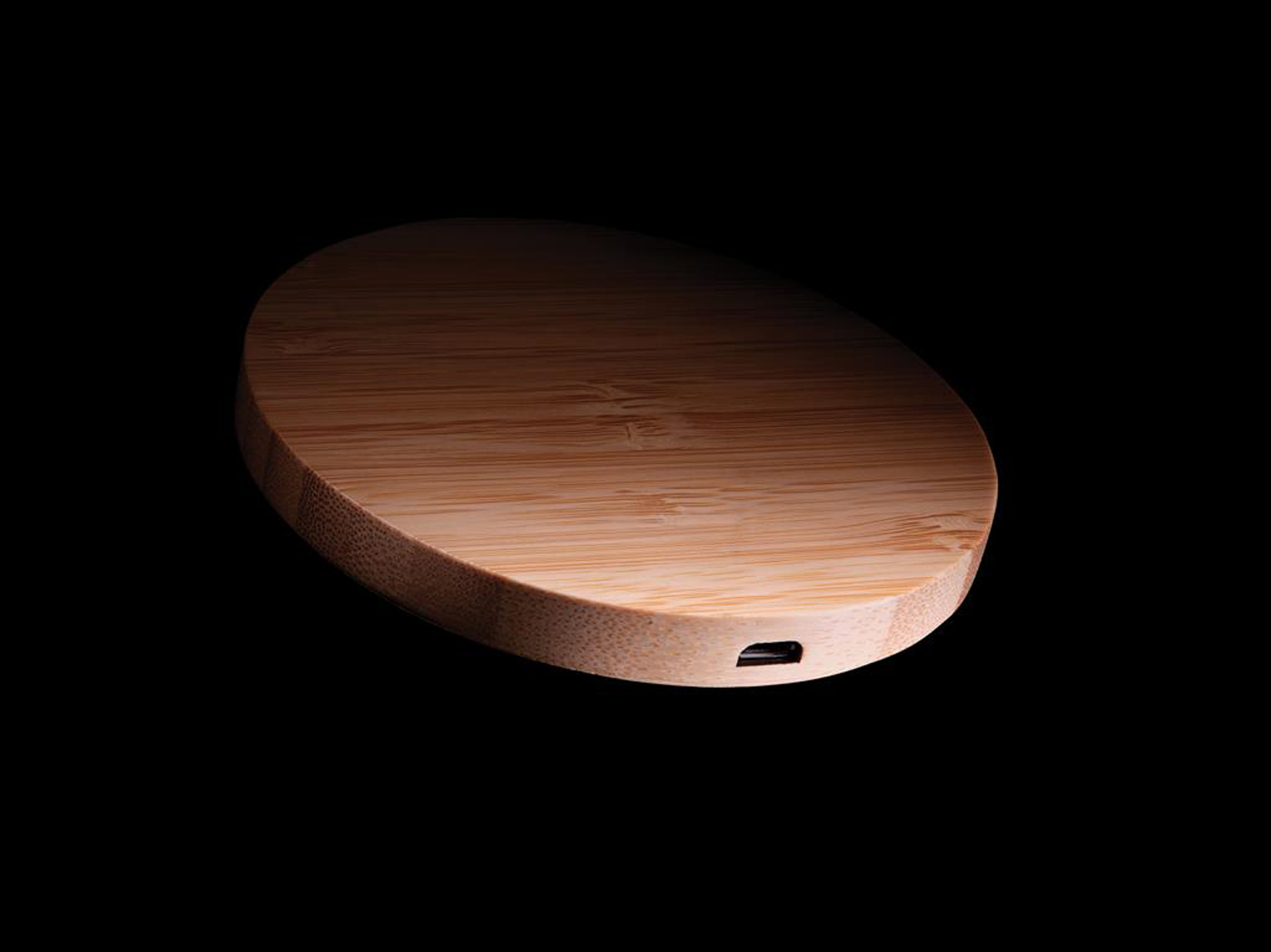 Круглая док-станция Bamboo FSC® для беспроводной зарядки, 5 Вт-9