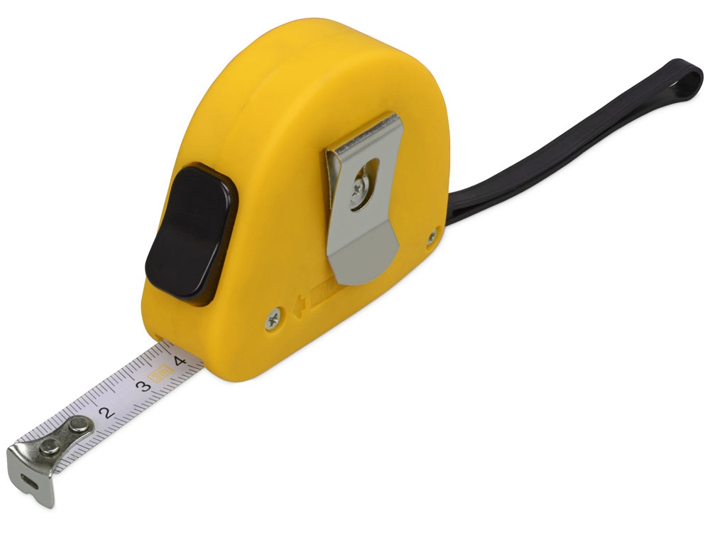 Рулетка 3м Meter, софт-тач, желтый-1