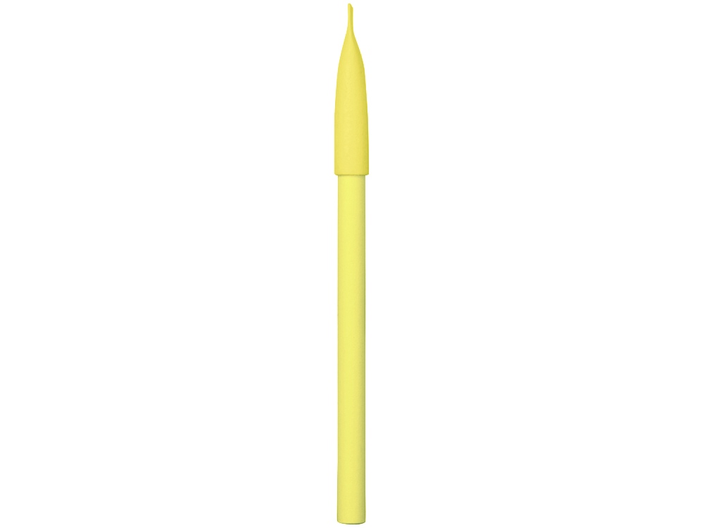 Ручка картонная с колпачком Recycled, желтый-3