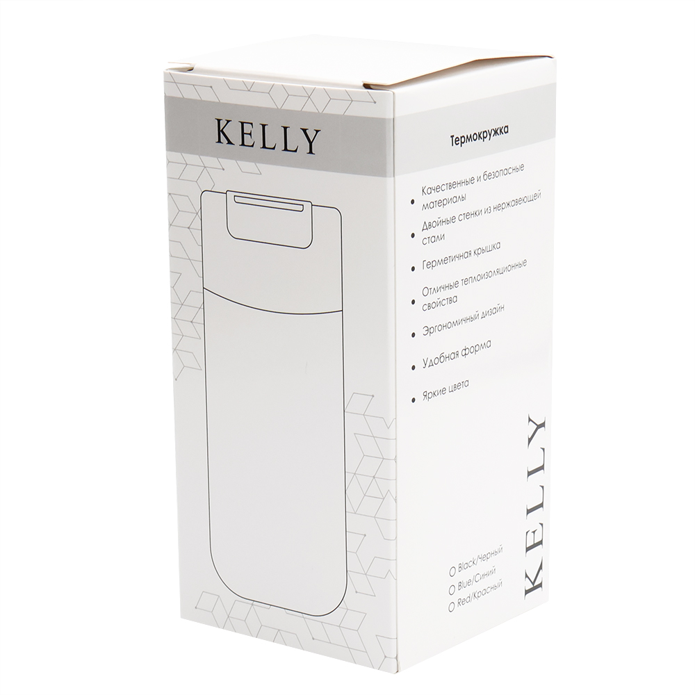 Вакуумная герметичная термокружка Kelly, Красный-4