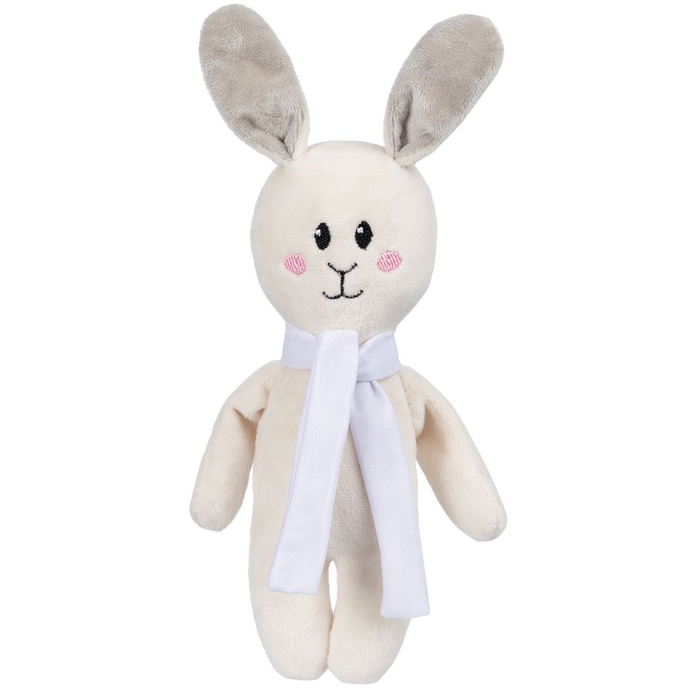 Мягкая игрушка Beastie Toys, заяц с белым шарфом-0