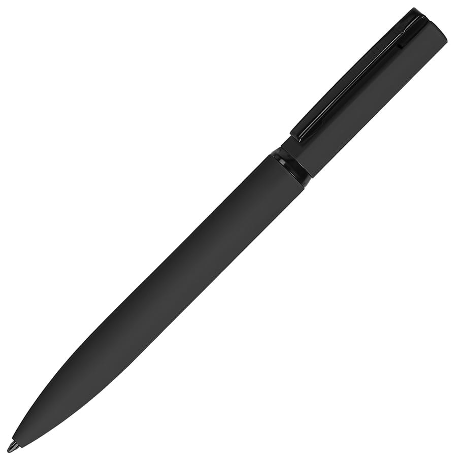 Ручка шариковая MIRROR BLACK, покрытие soft touch, черный-0