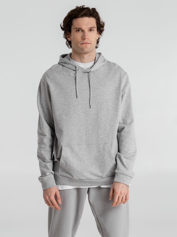 Толстовка с капюшоном унисекс Hoodie, серый меланж-6