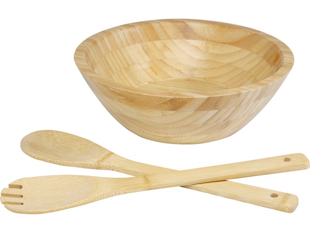 Argulls, бамбуковая салатница и приборы, natural-0