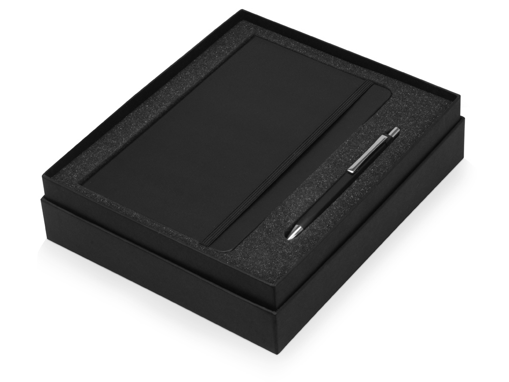 Подарочный набор Moleskine Hemingway с блокнотом А5 и ручкой, черный-1