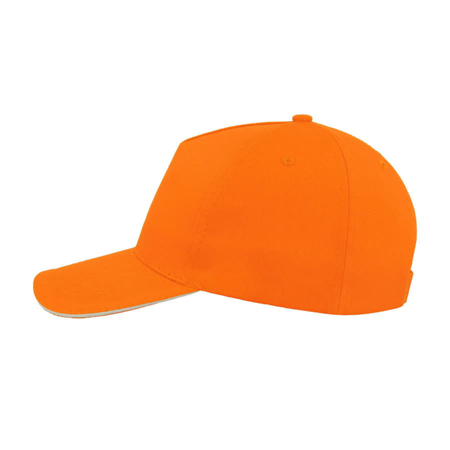 Бейсболка START FIVE SANDWICH, 5 клиньев, застежка на липучке, оранжевый-3