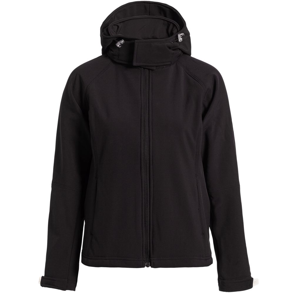 Куртка женская Hooded Softshell черная-1
