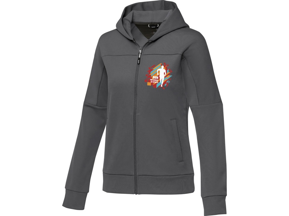 Женская спортивная трикотажная куртка Nubia на молнии, storm grey-4