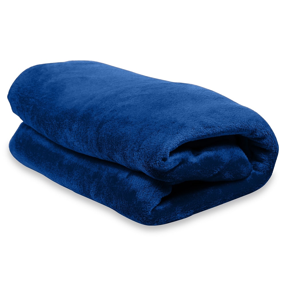 Плед флисовый SUPER SOFT COMFORT TRAVEL, Темно-синий-2