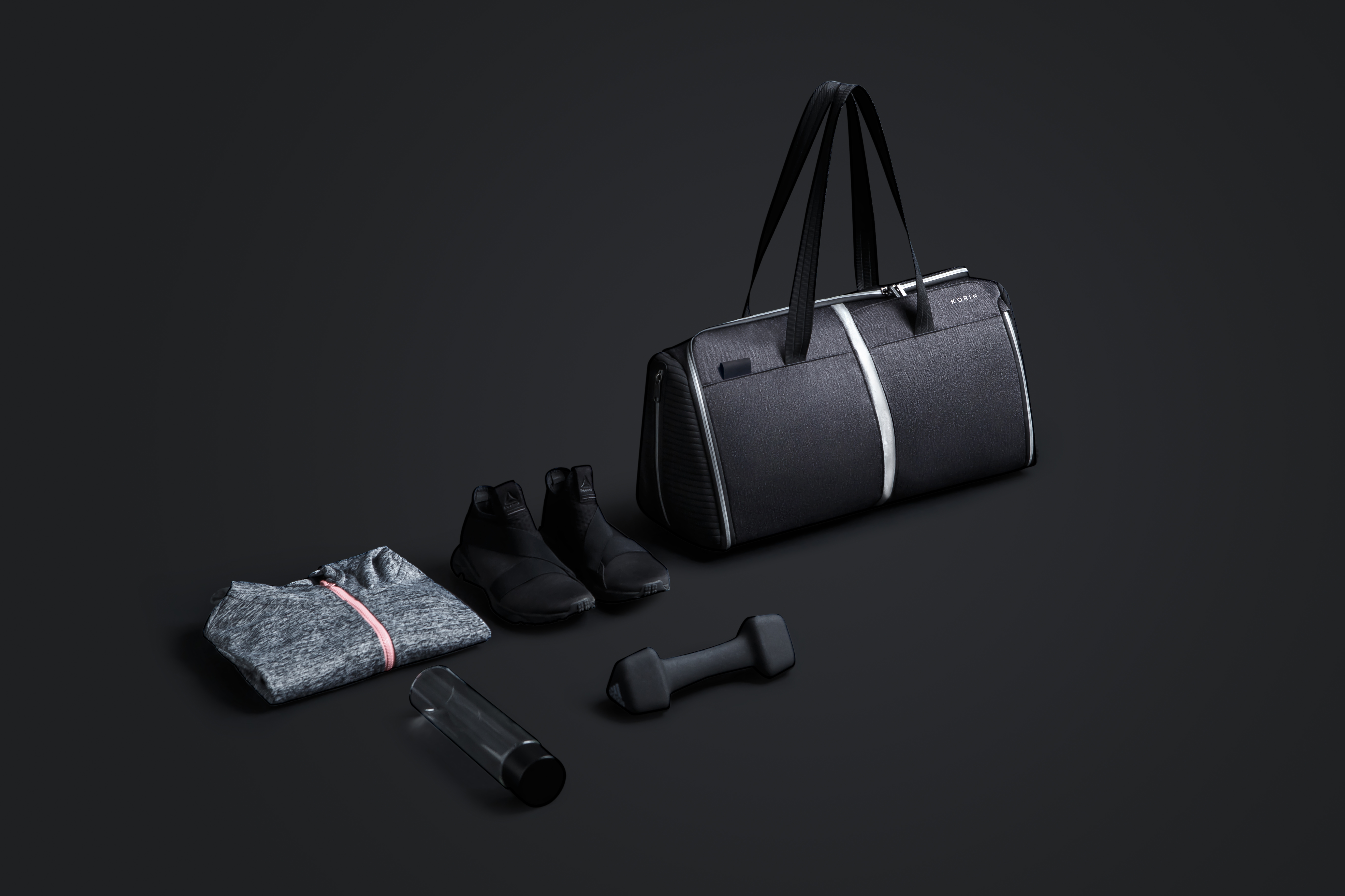 Спортивная сумка FlexPack Gym 49х26х23 см, темно-серая-23