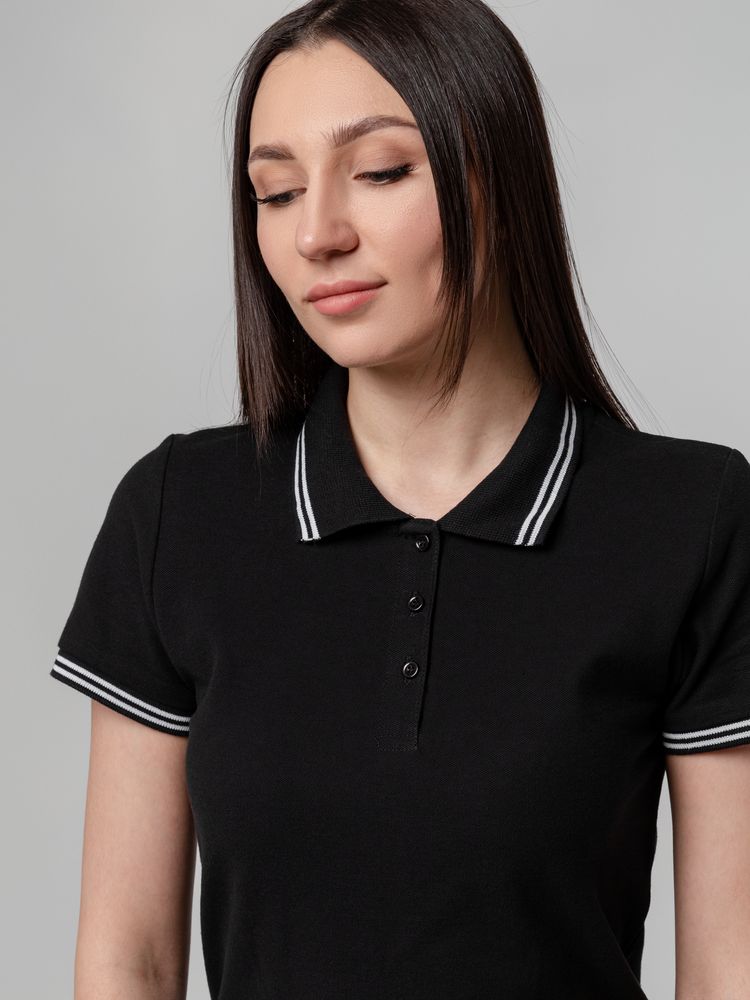 Рубашка поло женская Virma Stripes Lady, черная-8