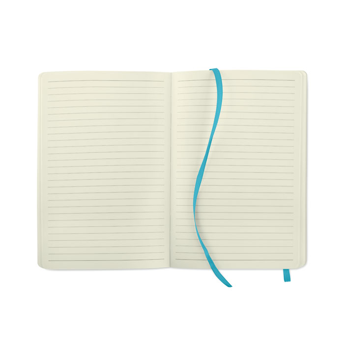 A5 recycled notebook, бирюзовый-2