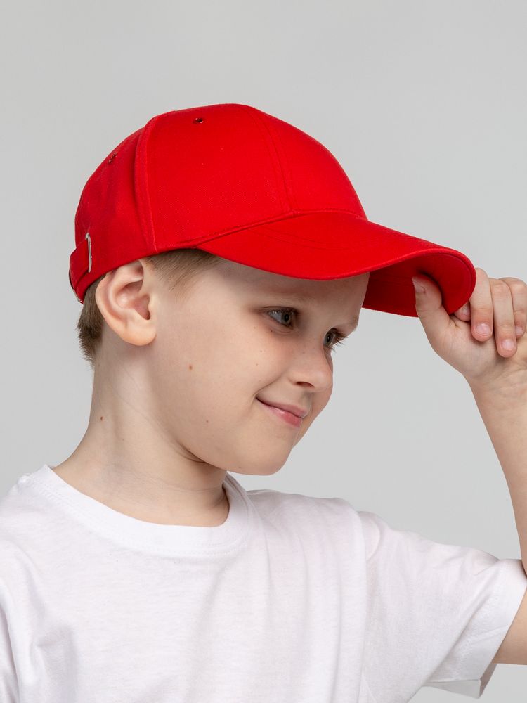 Бейсболка детская Capture Kids, красная-5