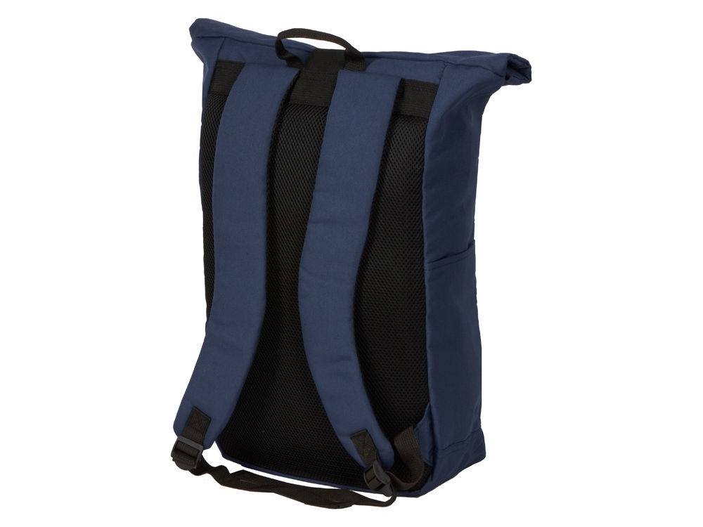 Рюкзак на липучке Vel из переработанного пластика, синий-4