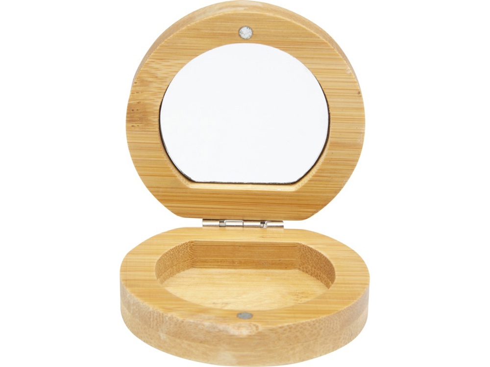 Карманное зеркало в бамбуковой раме Afrodit, natural-3