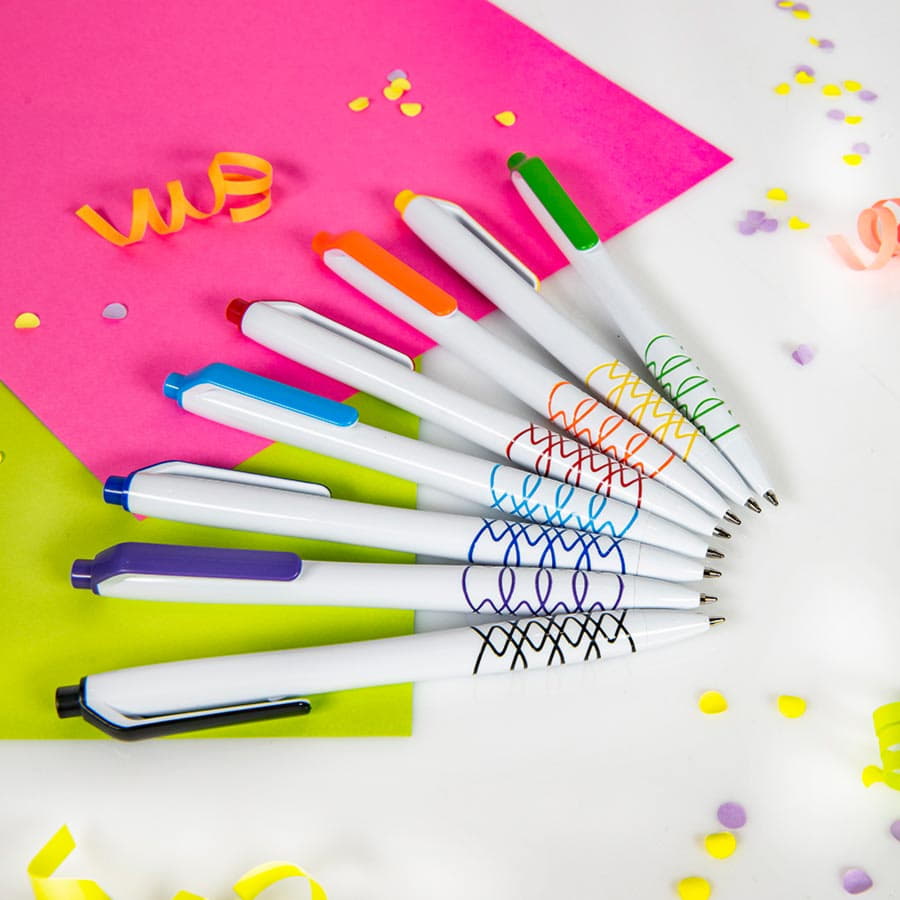 Ручка шариковая N11, белый, синий-2
