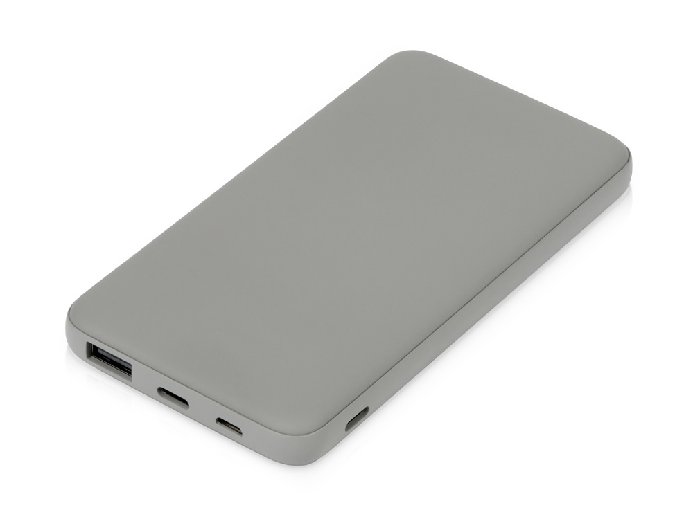 Подарочный набор c пластиковой ручкой, повербанком С2, 10000 mAh, серый-2