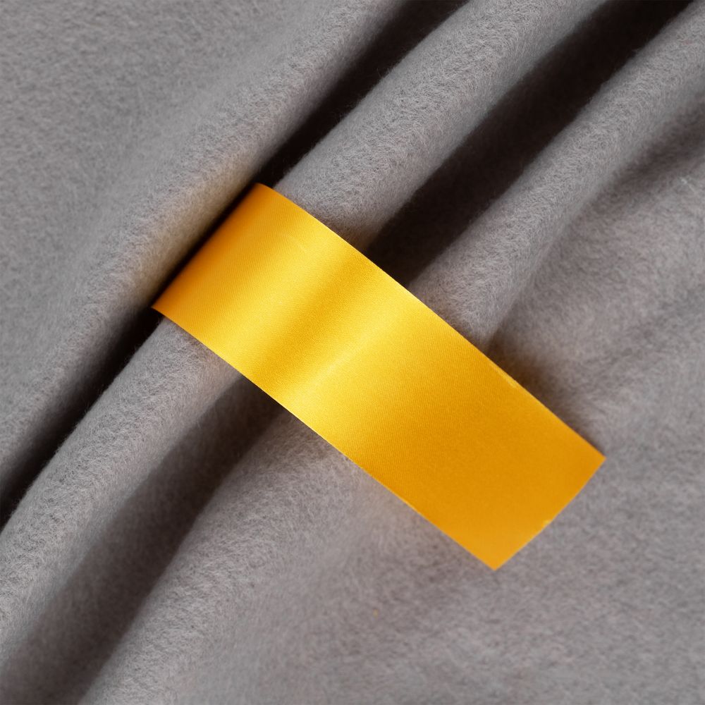 Лента сатиновая Satin 35 S, желтая, 40 см-1