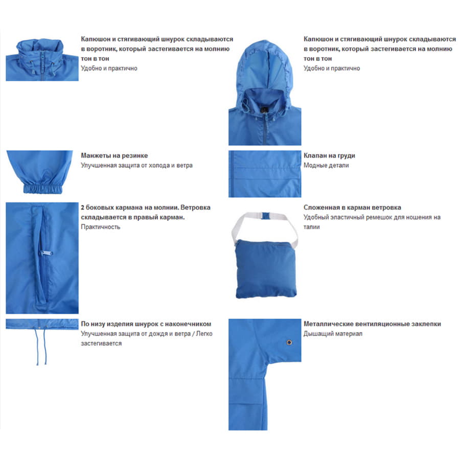 Ветровка водоотталкивающая унисекс SURF, оранжевый-1