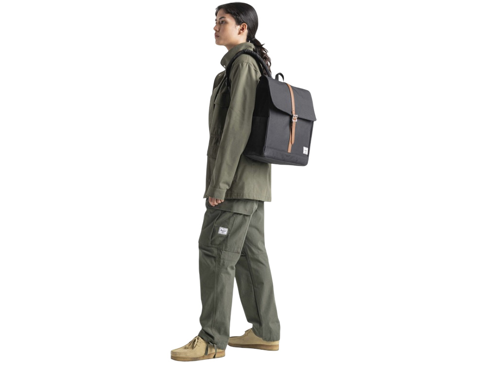 Herschel City рюкзак из переработанного материала объемом 16 л - Серый яркий-4