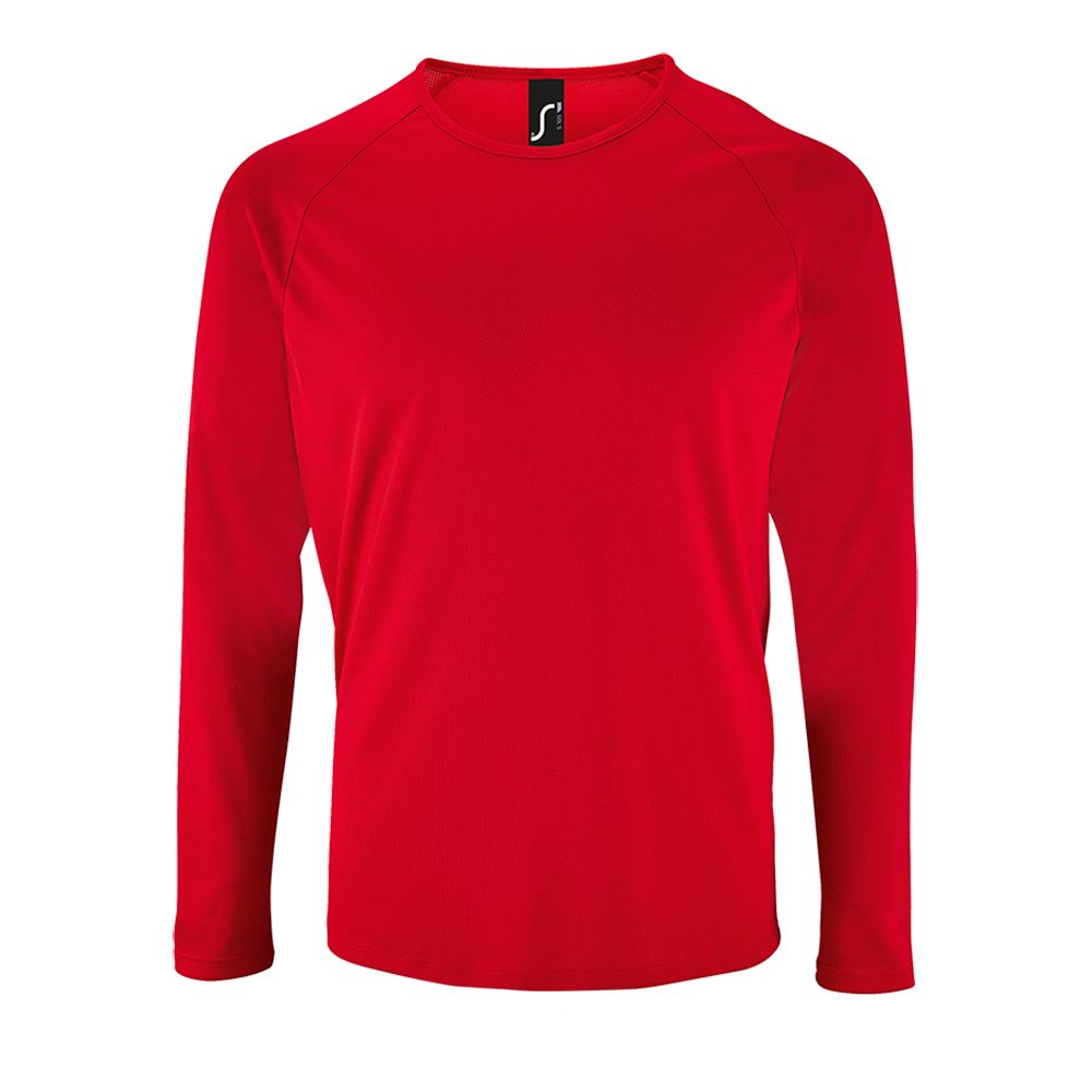 Футболка с длинным рукавом Sporty LSL Men, красная-1