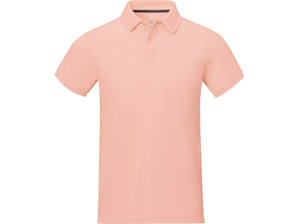 Calgary мужская футболка-поло с коротким рукавом, pale blush pink-1