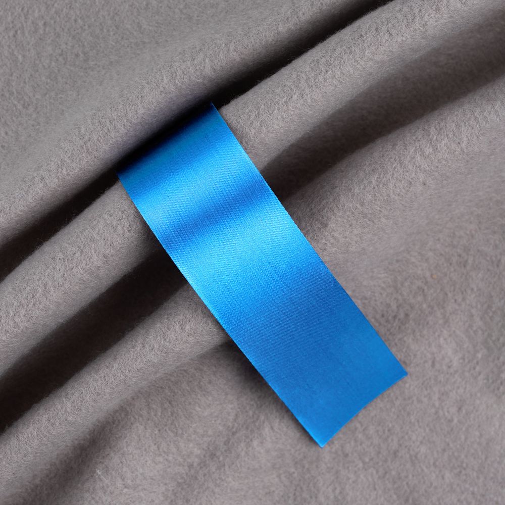 Лента сатиновая Satin 35 S, голубая, 30 см-0