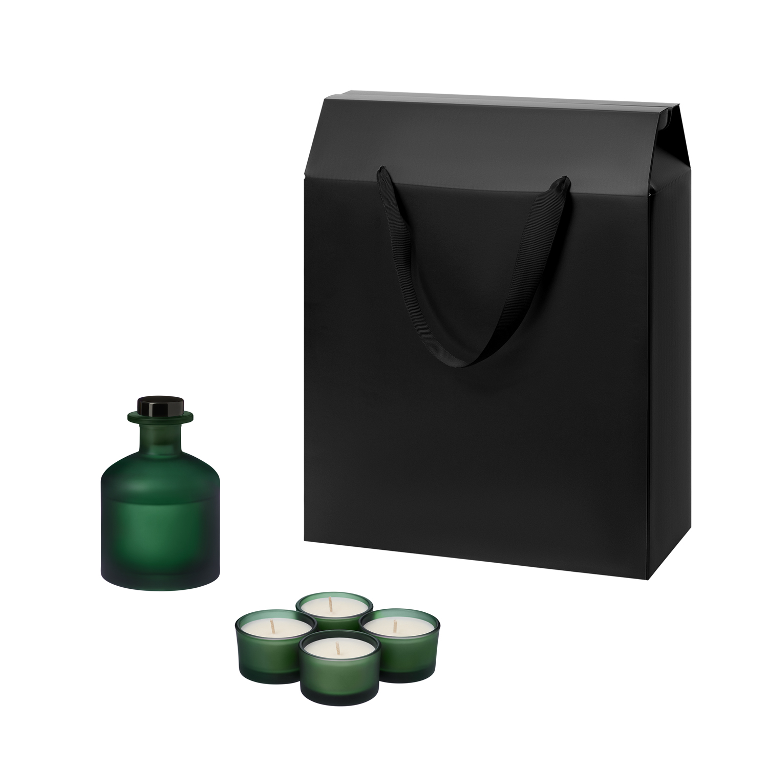 Подарочный набор Сенто (Sento), Мизу (Mizu) зеленый (свечи, диффузор)-0
