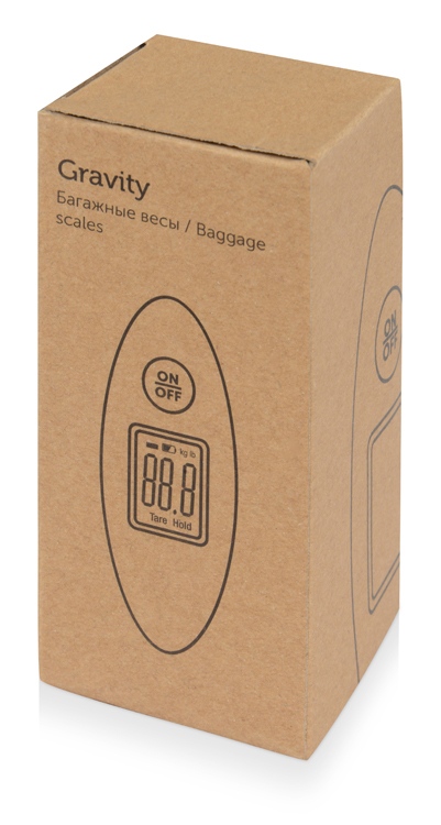 Багажные весы с покрытием soft touch Gravity, черный-6