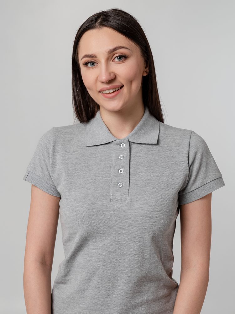 Рубашка поло женская Virma Premium Lady, серый меланж-4