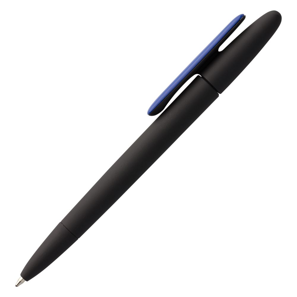 Ручка шариковая Prodir DS5 TRR-P Soft Touch, черная с синим-2