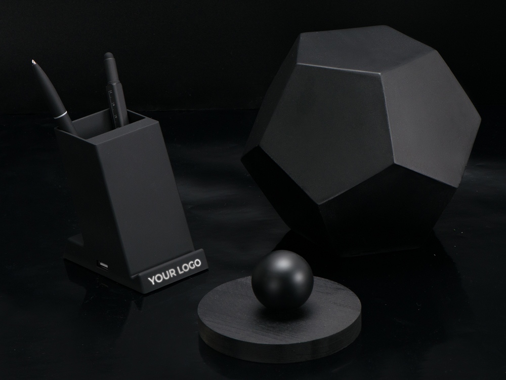 Беспроводная зарядка-подставка с подсветкой Glow box, черный-13