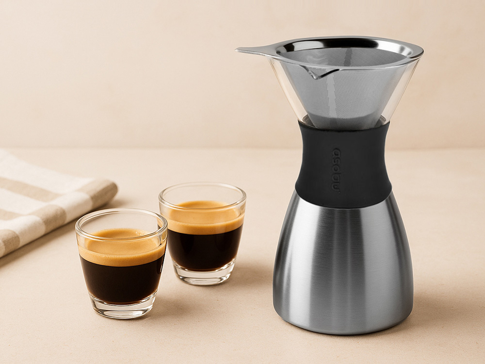 Кофеварка POUR OVER, 1000 мл, серебристый/черный-8