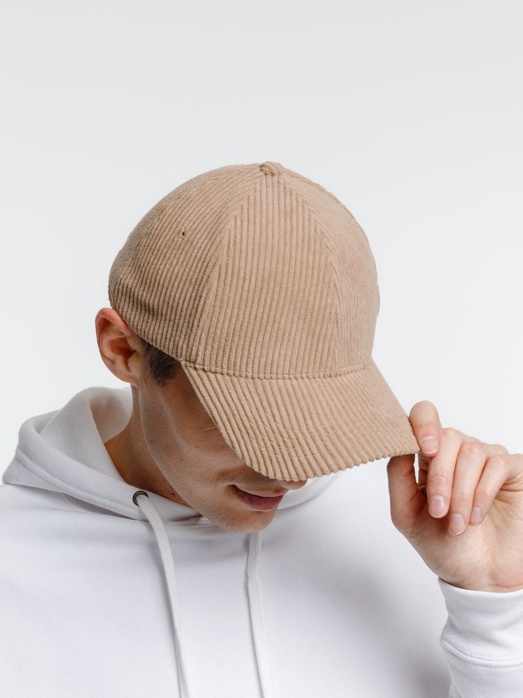 Бейсболка Soft Core, бежевая-5