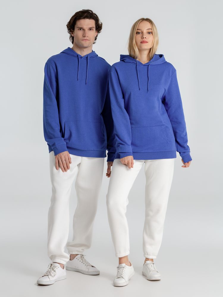Толстовка с капюшоном унисекс Hoodie, ярко-синий меланж-7