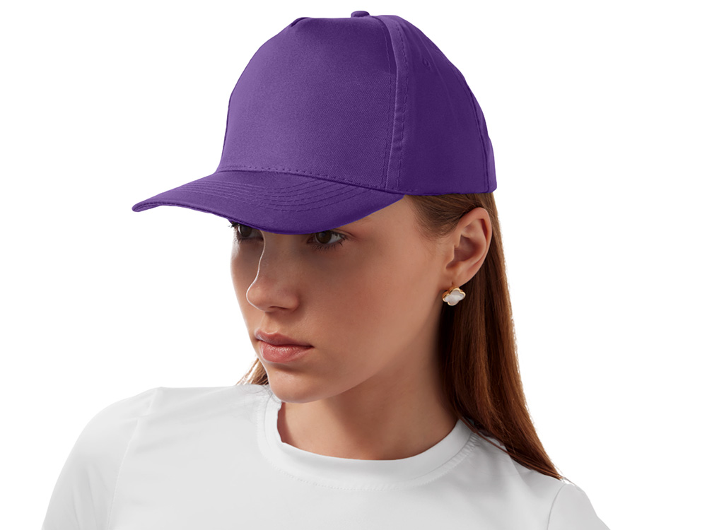 Бейсболка Poly 5-ти панельная 120гр, фиолетовый-3
