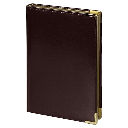 Ежедневник полудатированный Classic Pristine Gold А5, Коричневый / золотой-0